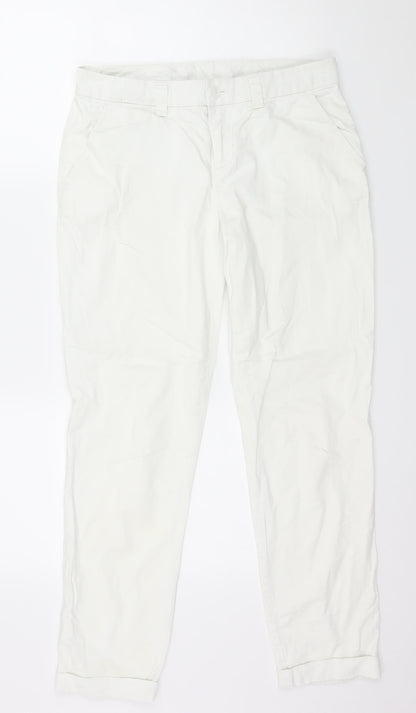 Womens UK Size 30 in Gap Regular Fit  White Trousers