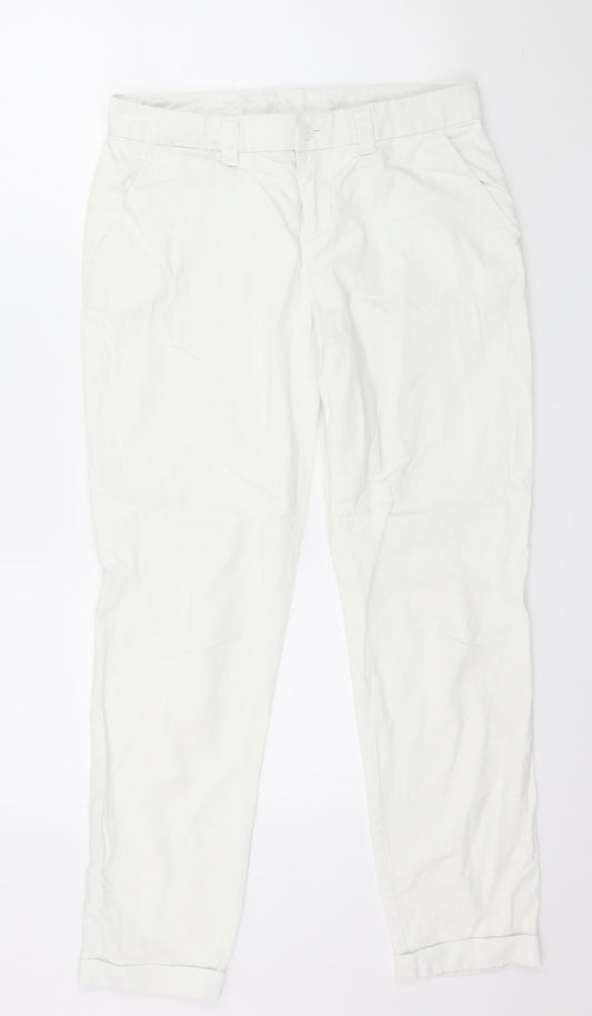 Womens UK Size 30 in Gap Regular Fit  White Trousers