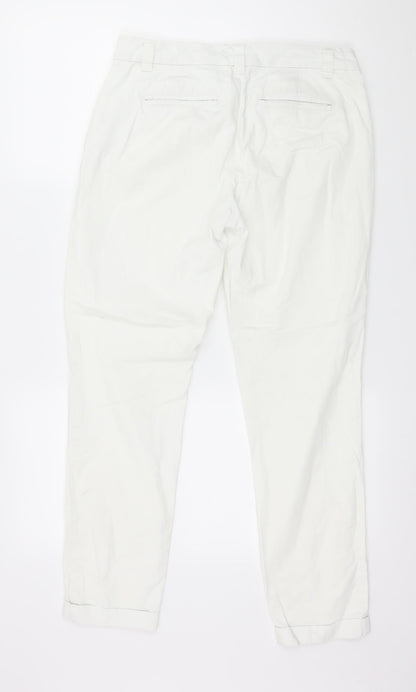 Womens UK Size 30 in Gap Regular Fit  White Trousers