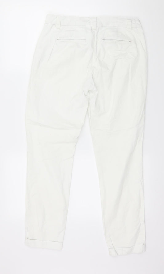 Womens UK Size 30 in Gap Regular Fit  White Trousers