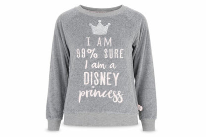Disney Womens Grey Geometric  Top Pyjama Top Size S
