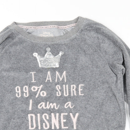 Disney Womens Grey Geometric  Top Pyjama Top Size S