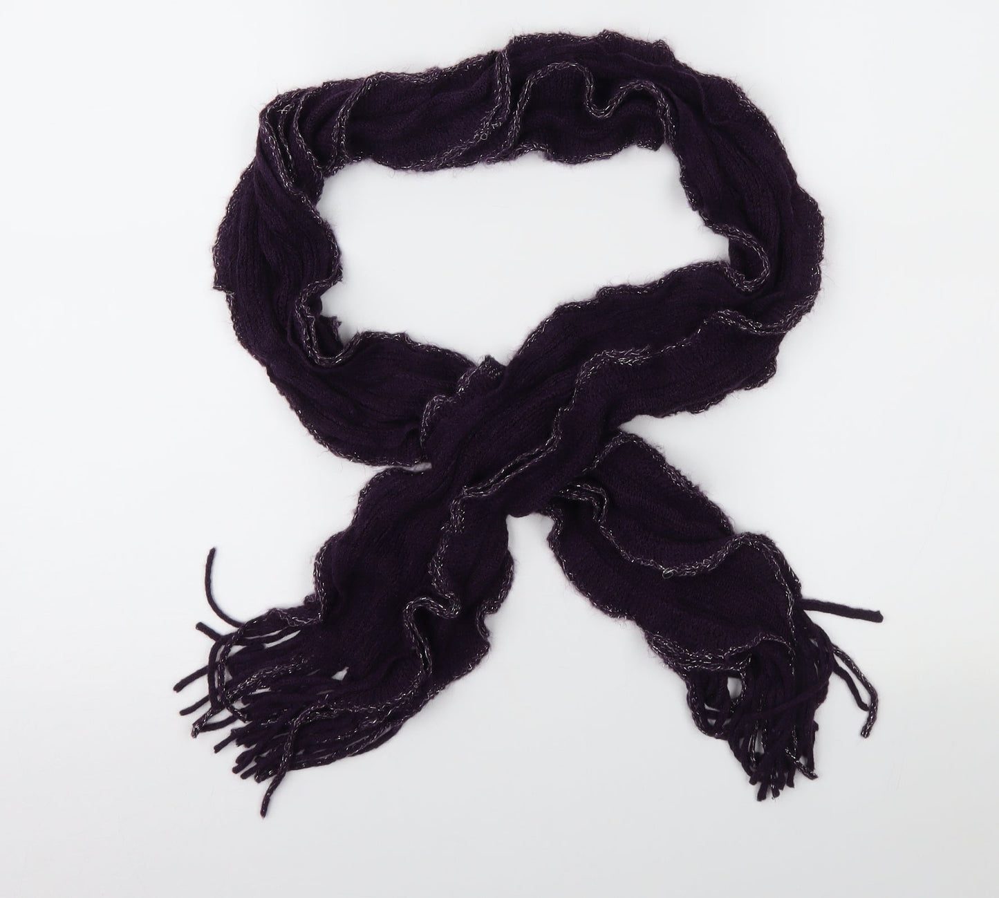 Preworn Womens Purple  Knit  Scarf