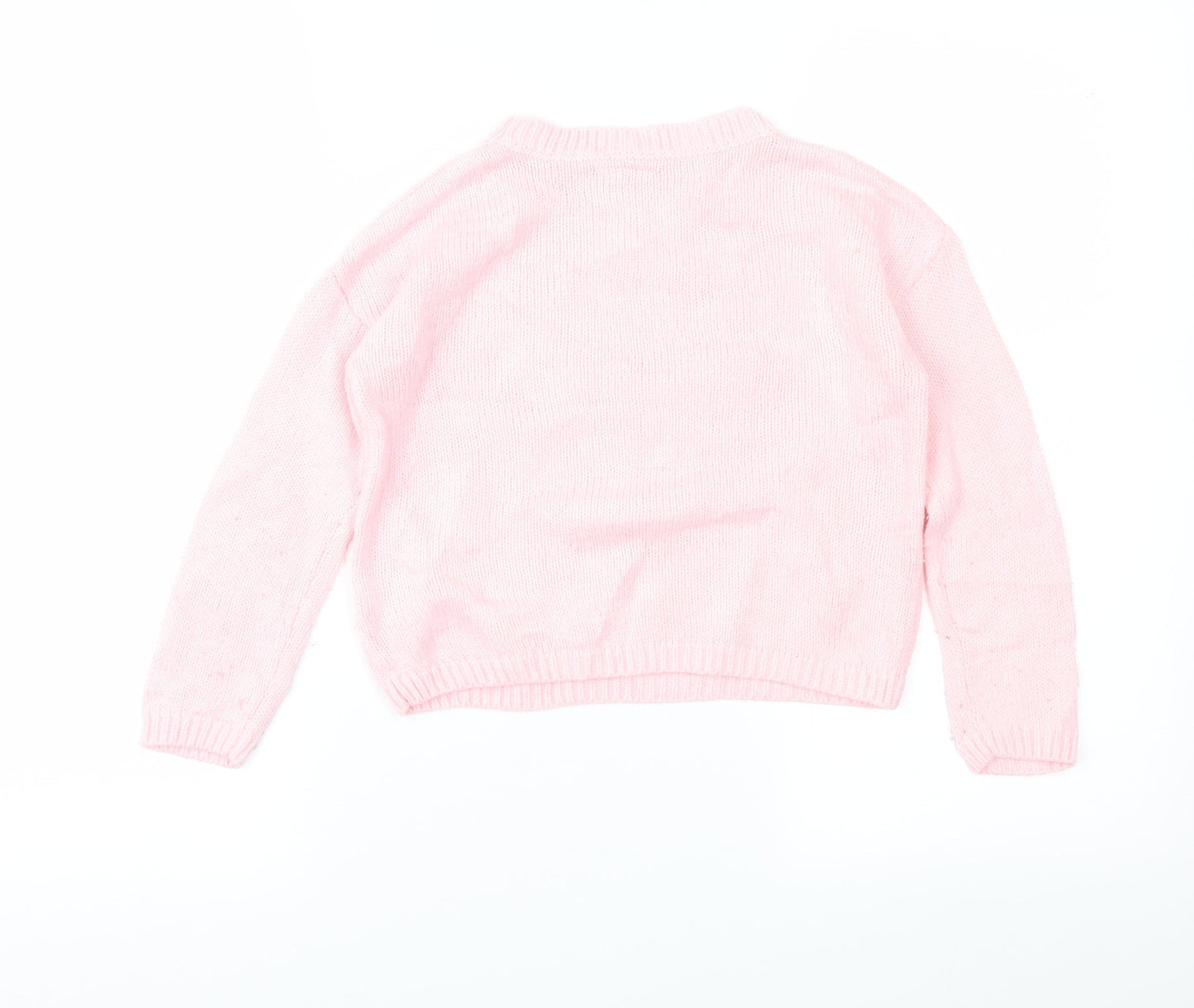 Matalan Girls Pink   Pullover Jumper Size 5 Years