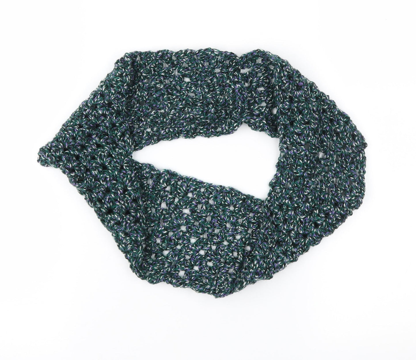 Preworn Womens Green  Crochet  Scarf