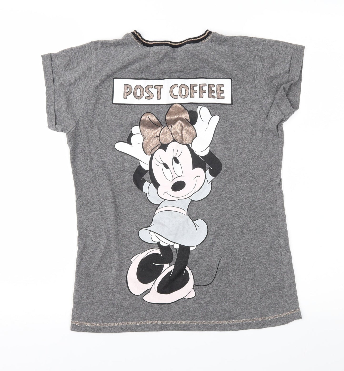 Disney Womens Grey Geometric  Top Pyjama Top Size S  - Minnie Mouse