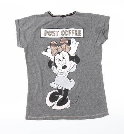 Disney Womens Grey Geometric  Top Pyjama Top Size S  - Minnie Mouse