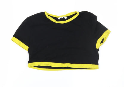 SheIn Girls Black   Cropped T-Shirt Size 12 Years
