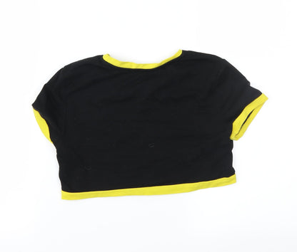 SheIn Girls Black   Cropped T-Shirt Size 12 Years