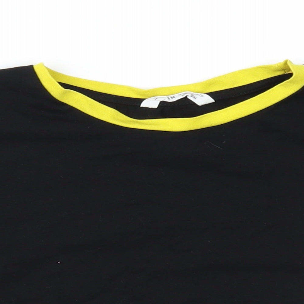 SheIn Girls Black   Cropped T-Shirt Size 12 Years