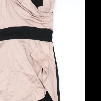 TFNC Womens Black Colourblock  Pencil Dress  Size 8