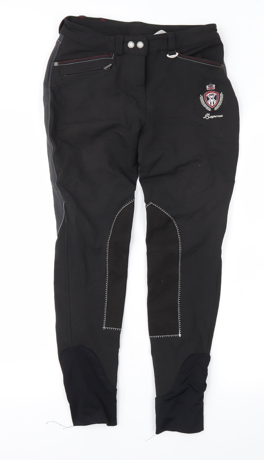 DECATHLON Womens Black   Cropped Trousers Size 8 L26 in - Jodhpurs