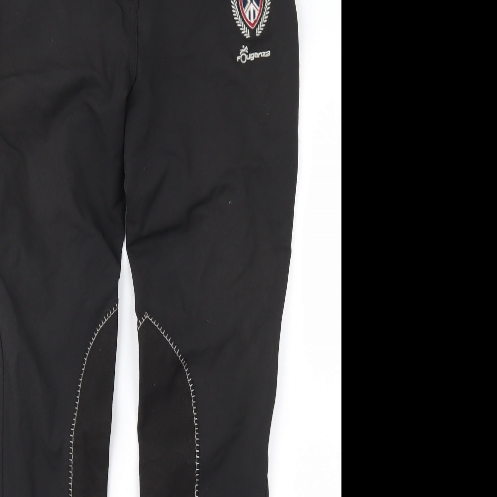DECATHLON Womens Black   Cropped Trousers Size 8 L26 in - Jodhpurs