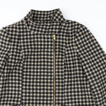 George Womens Brown Check  Overcoat Coat Size 12