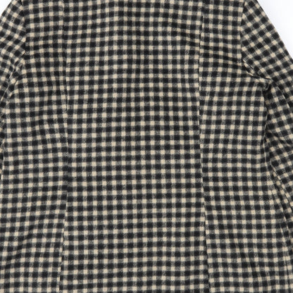 George Womens Brown Check  Overcoat Coat Size 12