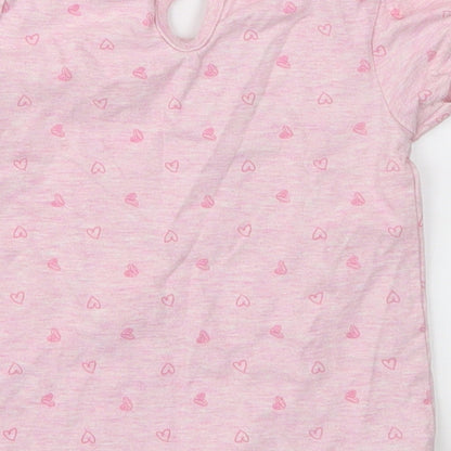George Girls Pink   Basic T-Shirt Size 12 Months