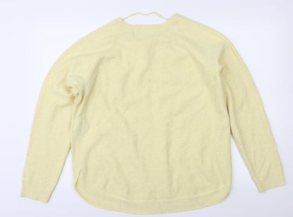 Vero Moda Womens Yellow  Knit Pullover Jumper Size XL