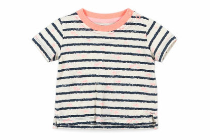 Marks & Spencer Baby White Striped  Basic T-Shirt Size 0-3 Months