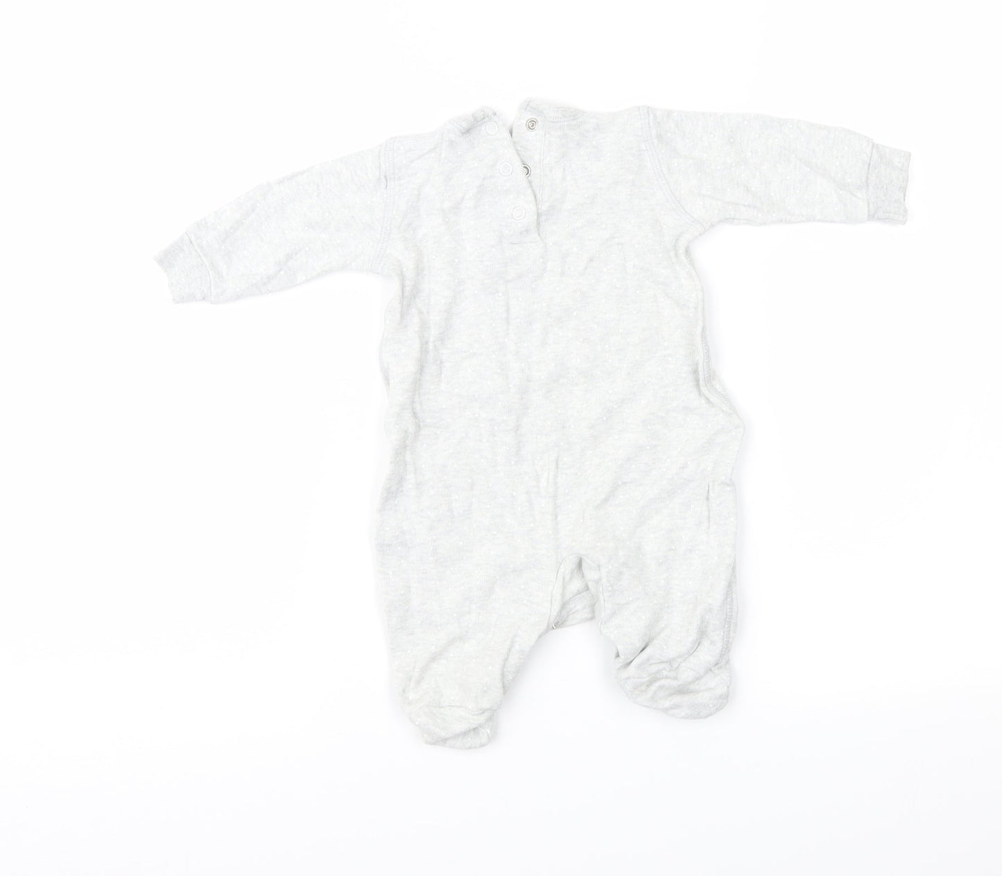 Matalan Baby Grey Polka Dot  Babygrow One-Piece Size 0-3 Months