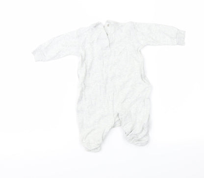 Matalan Baby Grey Polka Dot  Babygrow One-Piece Size 0-3 Months
