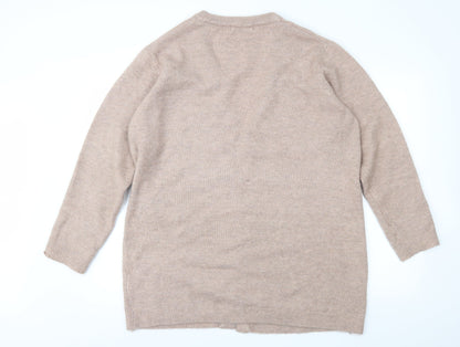 THINK POSITIVE Womens Brown   Cardigan Jumper Size XL