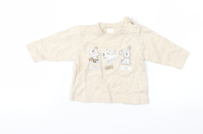 Next Baby Beige   Basic T-Shirt Size 0-3 Months