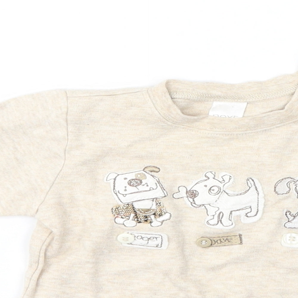 Next Baby Beige   Basic T-Shirt Size 0-3 Months