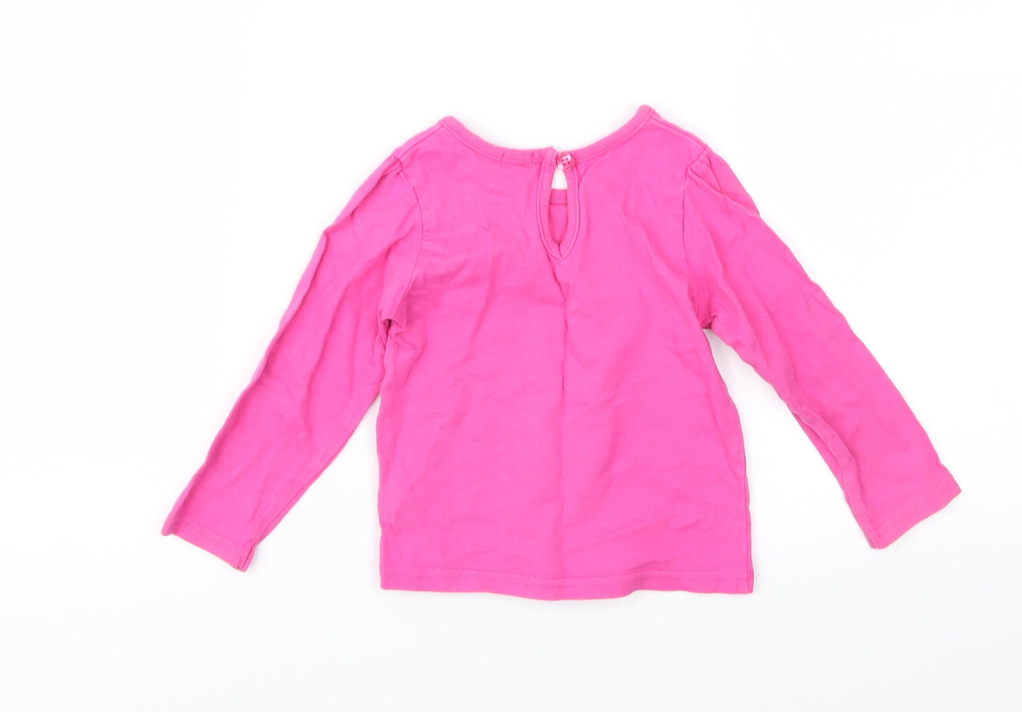 Cheeky monkey Girls Pink   Basic T-Shirt Size 12-18 Months