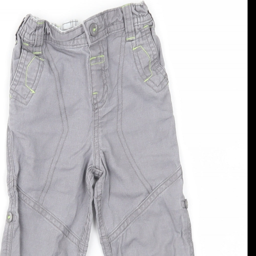 Baby Boutique Boys Grey   Cargo Trousers Size 3-6 Months