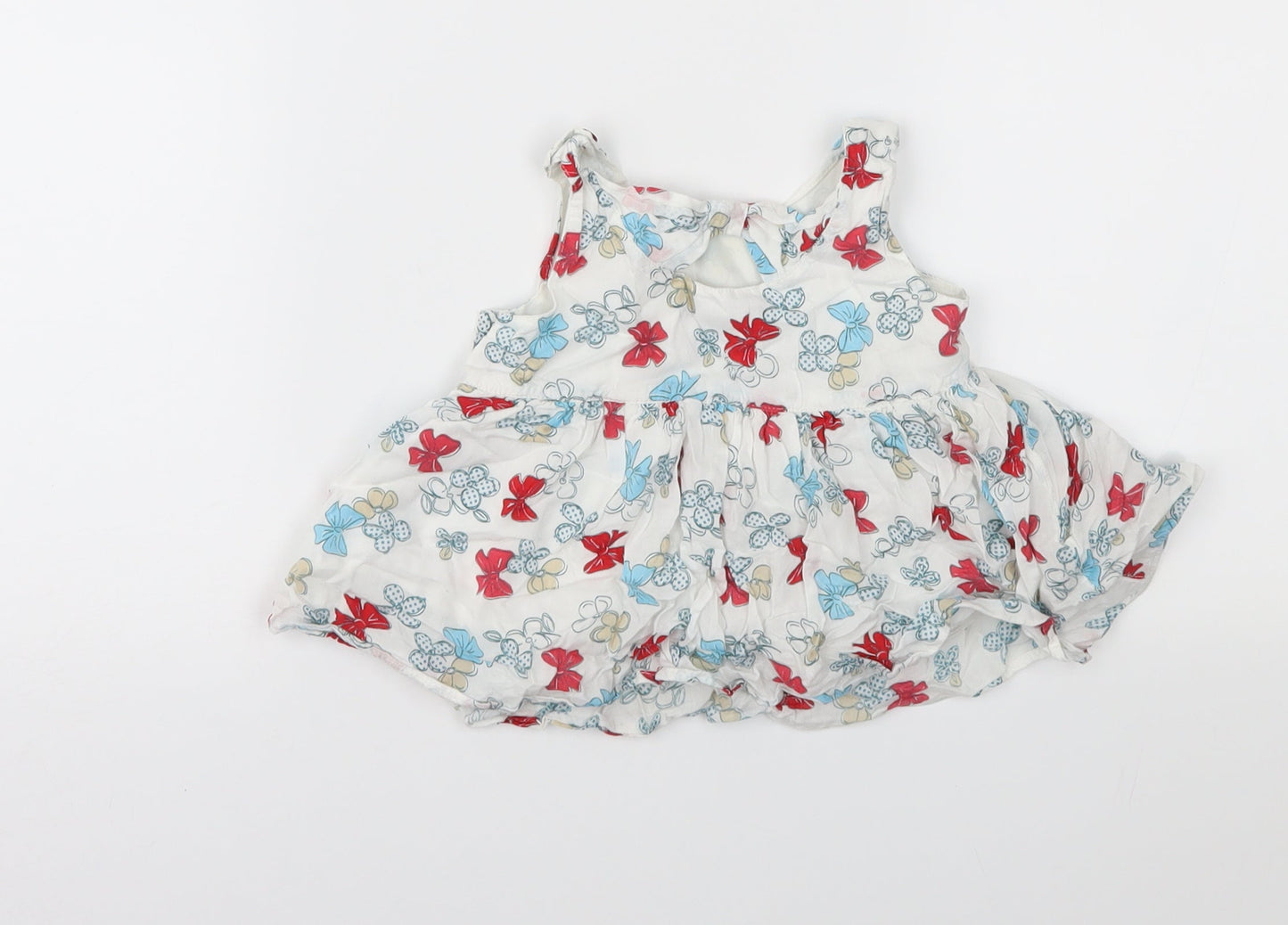 Marks and Spencer Girls White Geometric  Fit & Flare  Size 12-18 Months