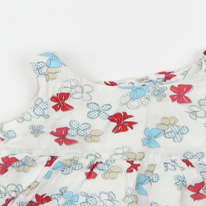 Marks and Spencer Girls White Geometric  Fit & Flare  Size 12-18 Months