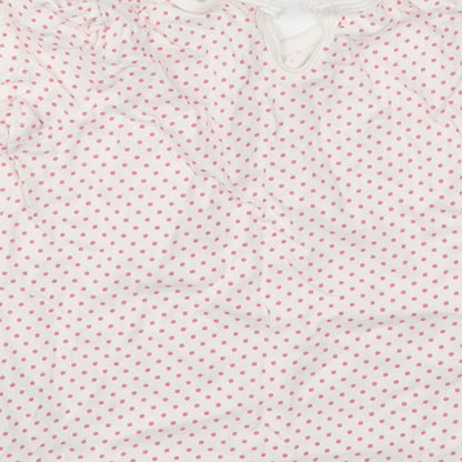 F&F Girls White Polka Dot  Basic T-Shirt Size 12-18 Months