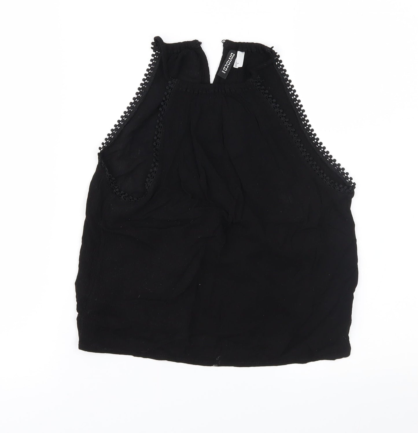 Womens UK Size 4 Divided Black Basic Blouse
