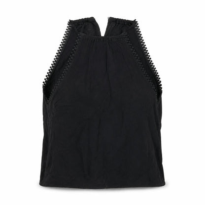 Womens UK Size 4 Divided Black Basic Blouse