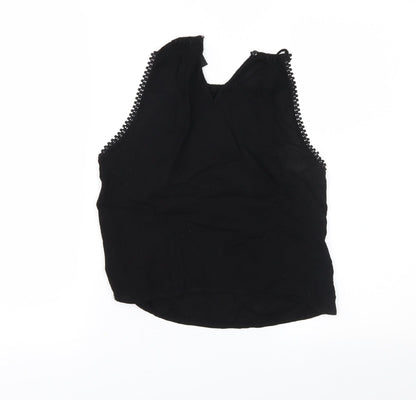 Womens UK Size 4 Divided Black Basic Blouse