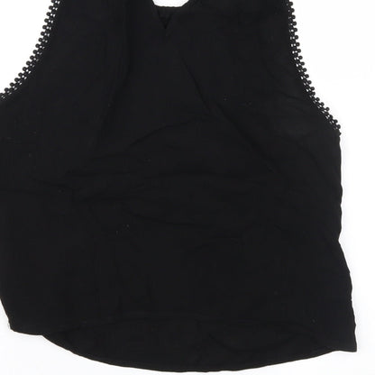 Womens UK Size 4 Divided Black Basic Blouse