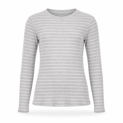 Marks & Spencer Girls Grey Striped  Pullover Jumper Size 12-13 Years