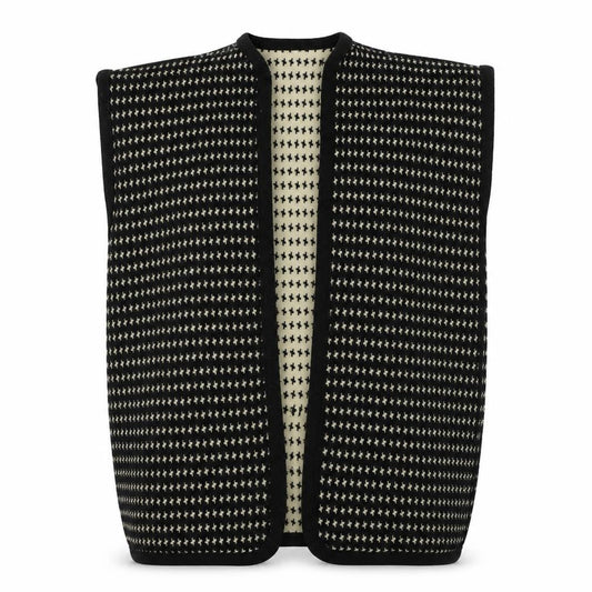 Preworn Womens Black Geometric  Wrap Jumper One Size