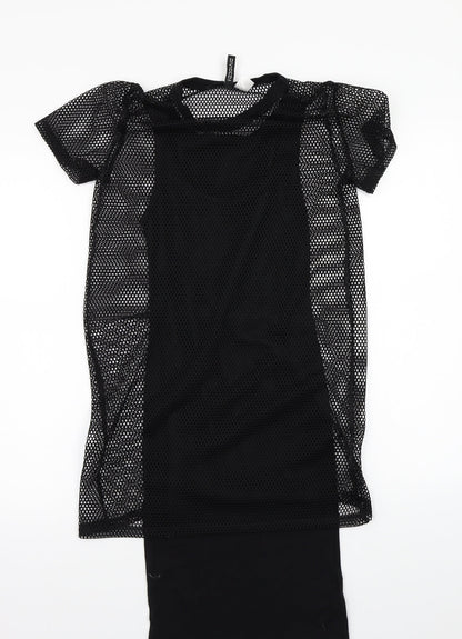 H&M Womens Black   T-Shirt Dress  Size 2