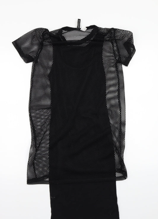 H&M Womens Black   T-Shirt Dress  Size 2