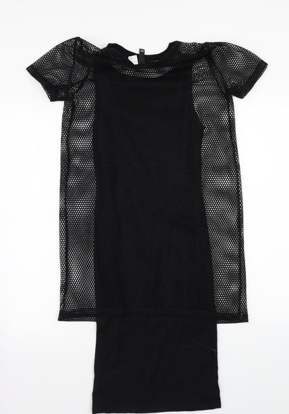 H&M Womens Black   T-Shirt Dress  Size 2
