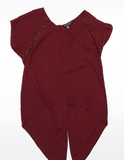 Womens UK Size 10 Select Red Basic Blouse
