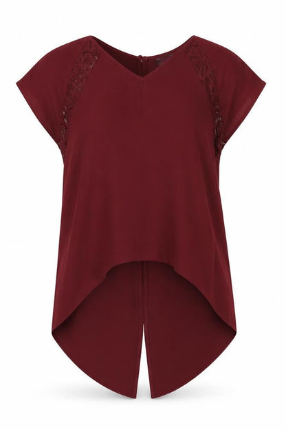 Womens UK Size 10 Select Red Basic Blouse