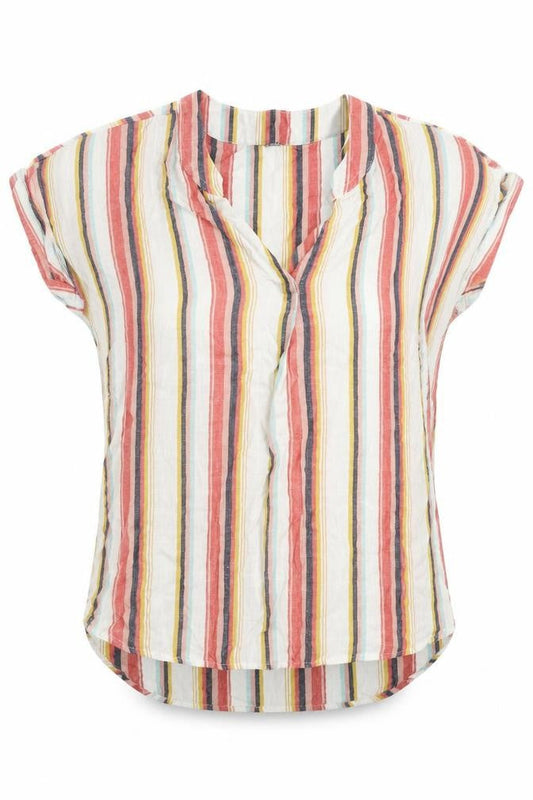 Womens UK Size 8 Papaya White Basic Blouse