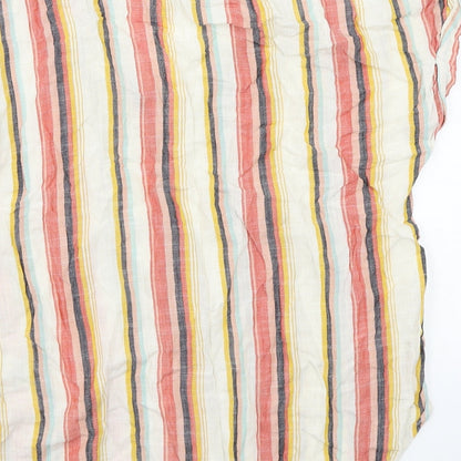 Papaya Womens White Striped  Basic Blouse Size 8