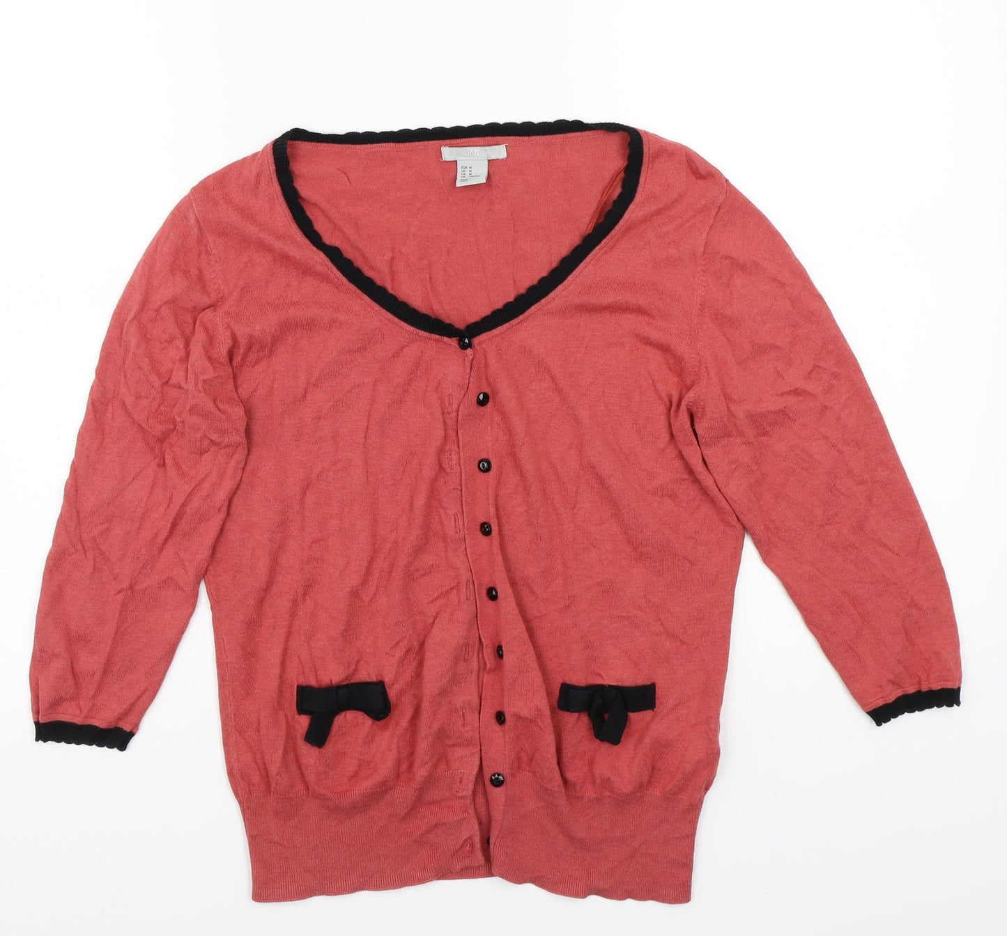 H&M Womens Pink   Cardigan Jumper Size M