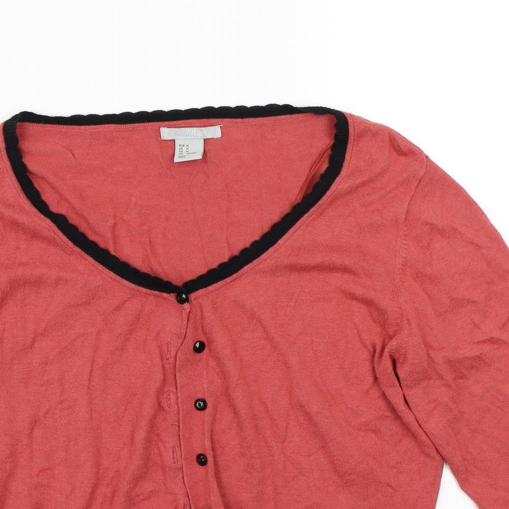 H&M Womens Pink   Cardigan Jumper Size M