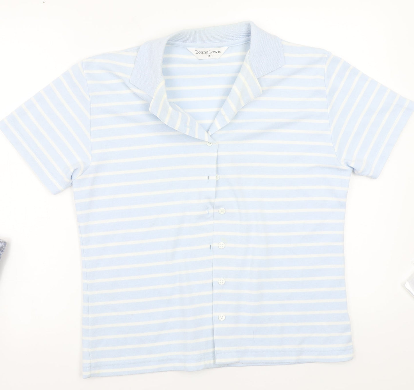 Womens UK Size M Donna lewis Blue Basic Button-Up