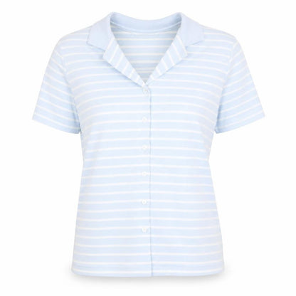 Womens UK Size M Donna lewis Blue Basic Button-Up