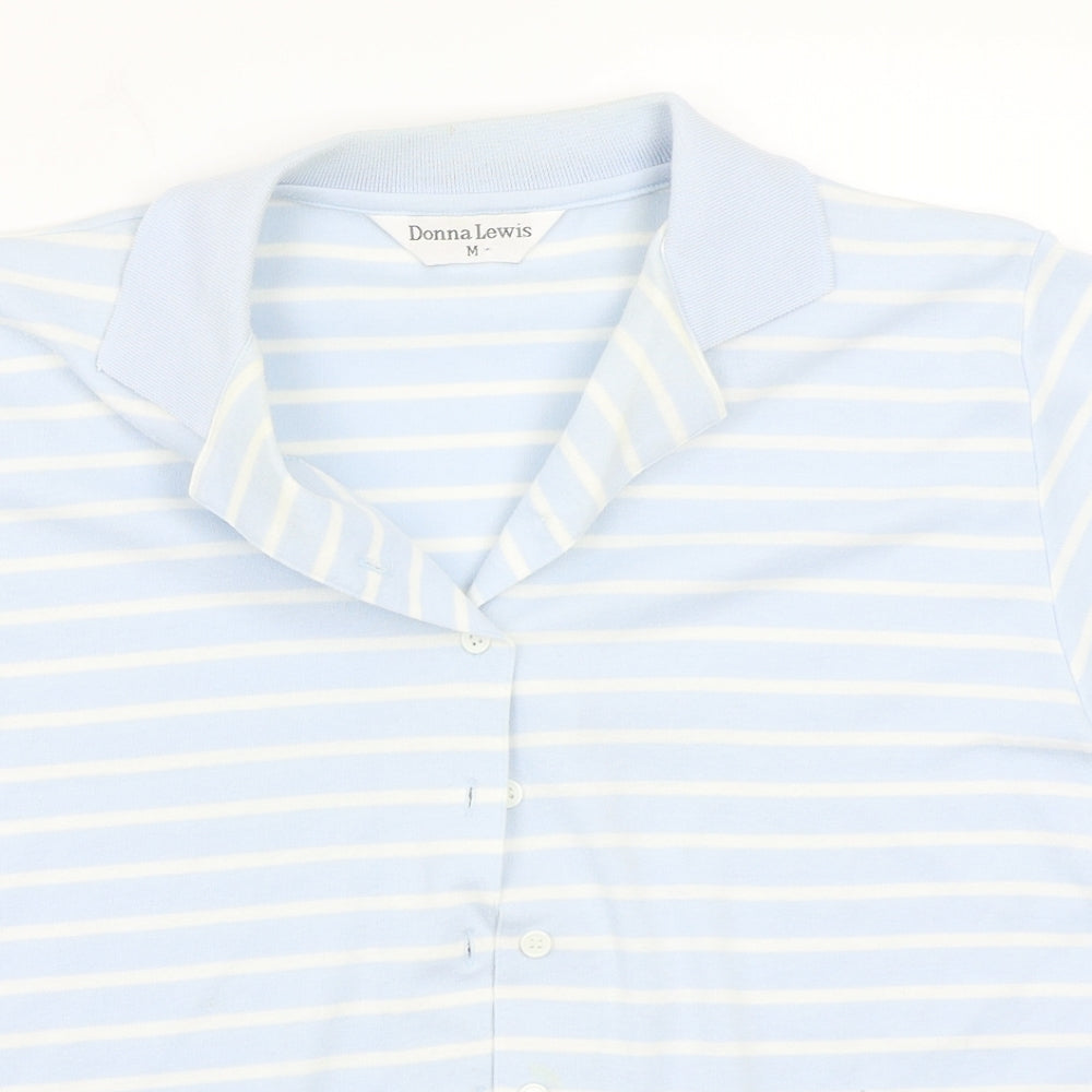 Womens UK Size M Donna lewis Blue Basic Button-Up